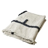 BLACK AND WHITE SIGNES BLANKET - BLANKETS